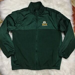 Super Bowl 45 XLV Green Bay Packers Full Zip Jacket Size XL